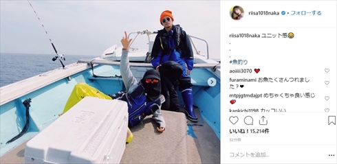 仲里依紗 中尾明慶 プライベート 釣り Instagram 夫婦