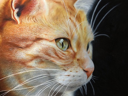色鉛筆画 A4キジトラ68 色鉛筆画 色鉛筆画【猫の絵】独学で描いてみました A4キジトラ68