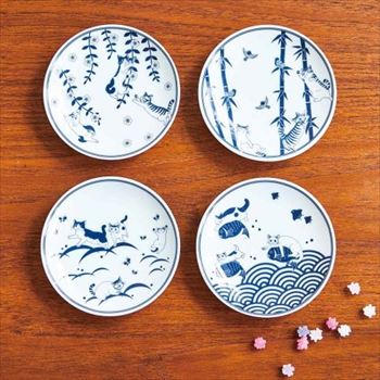 お花と猫のカップ＆ソーサー