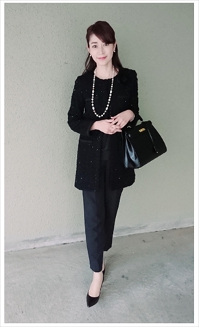 細川直美 小学校 卒業式 コーデ 美人ママ 卒園式 息子 コーディネート