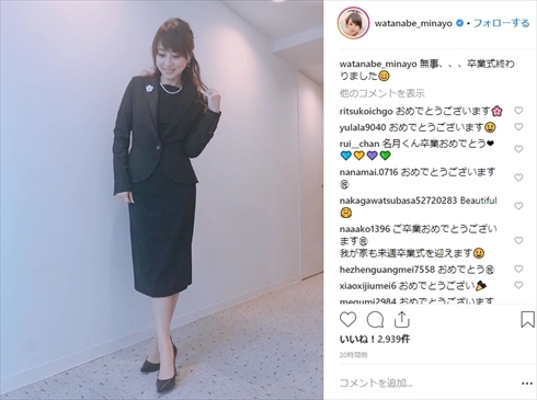 渡辺美奈代 名月 卒業式 コーデ 美人ママ 卒園式 息子 コーディネート