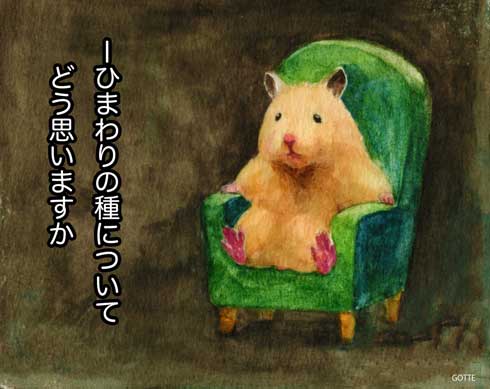 ハムスター イラスト インタビュー ひまわりの種 GOTTE 助六