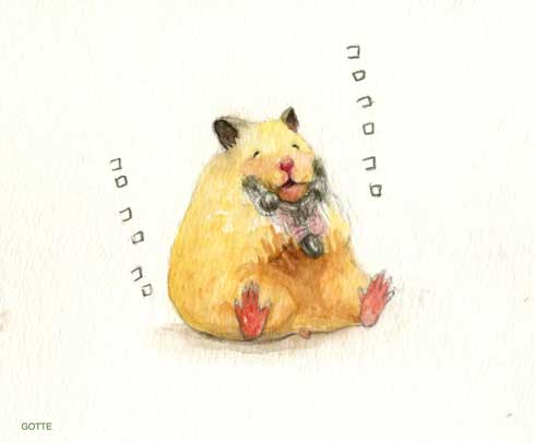 ハムスター イラスト インタビュー ひまわりの種 GOTTE 助六