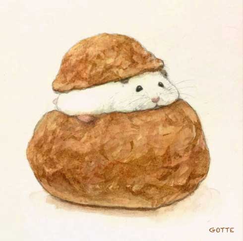 ハムスター イラスト インタビュー ひまわりの種 GOTTE 助六