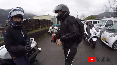 隼バイクの車列