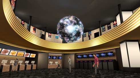 4階アートのイメージ画像　中央に大きな球体