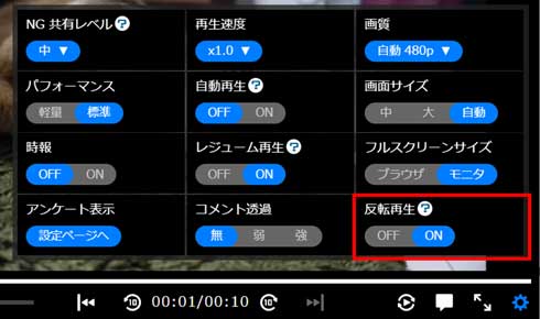 ニコニコ動画 左右反転 再生機能 踊ってみた プレミアム会員 限定