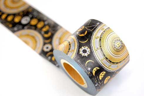 月読時計 箔押し マスキングテープ コスモテック