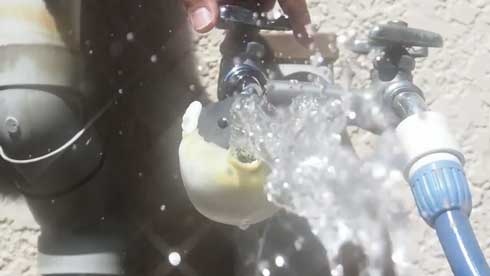 不遇 水を吐く フグ 蛇口 作ってみた 作り方