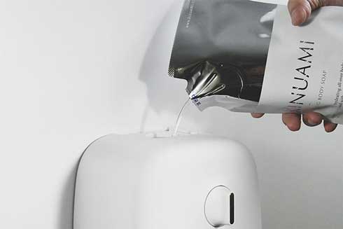 泡 シャワー 天然シルク KINUAMI 絹浴み クラウドファンディング Makuake