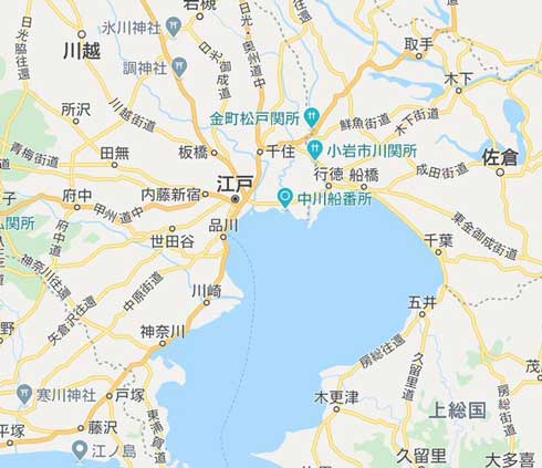 江戸時代 Google マップ 想像 東京周辺 地図 作ってみた