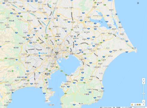 江戸時代 Google マップ 想像 東京周辺 地図 作ってみた