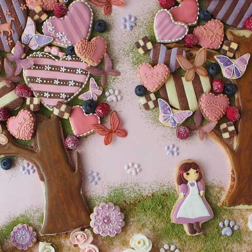 令和 イメージ アイシング クッキー 色 模様 デザイン 美しい 上岡麻美 お菓子