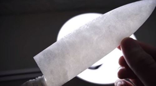 発泡スチロールで作った包丁