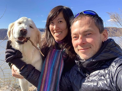 凍った池から救出