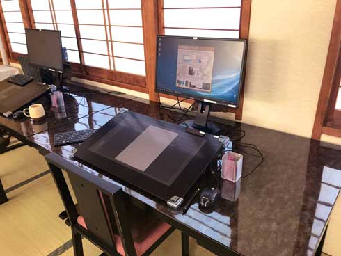 恐るべき 原稿を手助け お宿 土善旅館 猫 千葉 液タブ