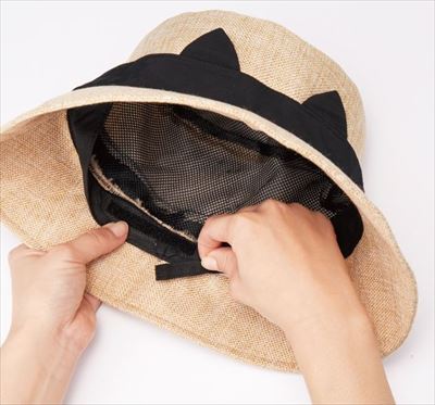 フェリシモ猫部　麦わら風帽子