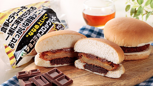 ローソン ストア100 ななめ上いくパン チョコとコロッケ あんこと唐辛子