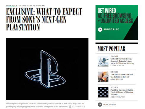 次世代PS WIRED