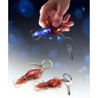 チョウチンアンコウ　魚　魚類　ライト　キーホルダー 手の中でホタルイカ、チョウチンアンコウが光る！ リアルな深海