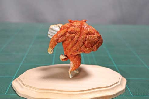 右フック犬 柴犬 フィギュア 粘土細工 再現 立体化 めーちっさい