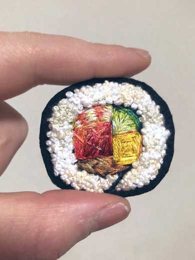 サバ 切り身 刺しゅう 食べ物 リアル Dmk