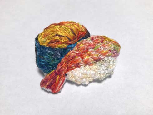 サバ 切り身 刺しゅう 食べ物 リアル Dmk