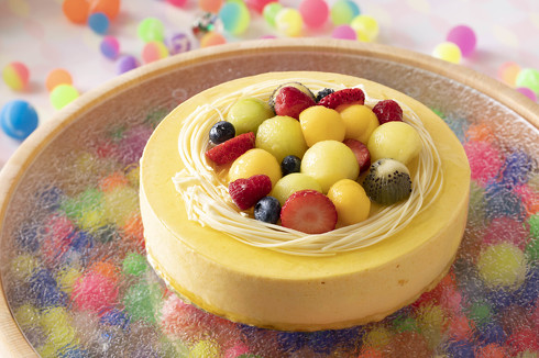 ころころビー玉フルーツケーキ