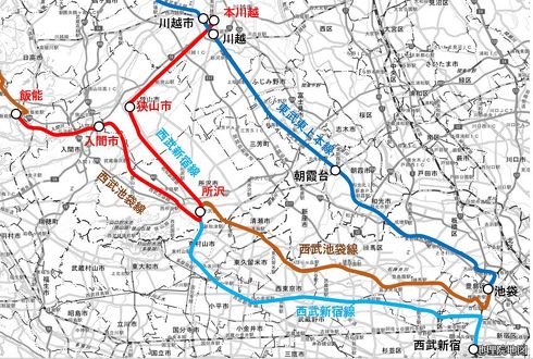 西武のLaview 東武の川越特急