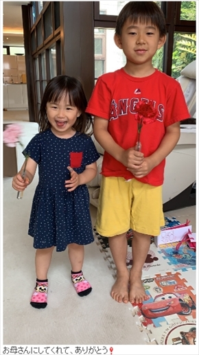 東尾理子 母の日 プレゼント 子だくさん 理汰郎 青葉 石田純一