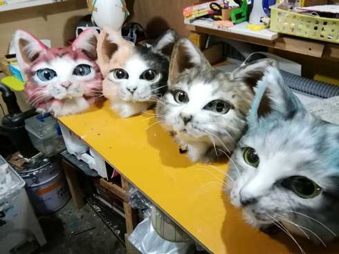 猫 焼き芋屋さん 山田 三毛猫 ミケ 着ぐるみ