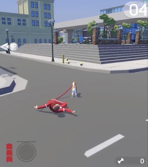 カワイイ犬と街中を駆け回るゲーム