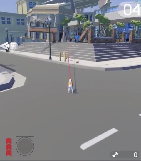 カワイイ犬と街中を駆け回るゲーム