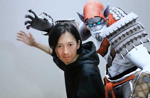 ジョジョ スタンド 再現 AR 拡張現実 キャラ 出現 攻撃 リアルタイム 反応 青絵