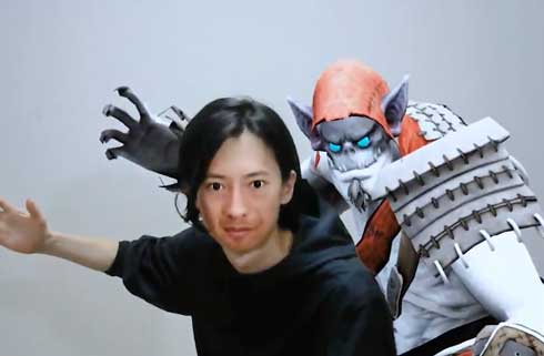 ジョジョ スタンド 再現 AR 拡張現実 キャラ 出現 攻撃 リアルタイム 反応 青絵