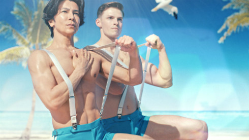 武田真治 村雨辰剛 小林航太 みんなで筋肉体操 筋肉三人衆 資生堂 ANESSA アネッサ