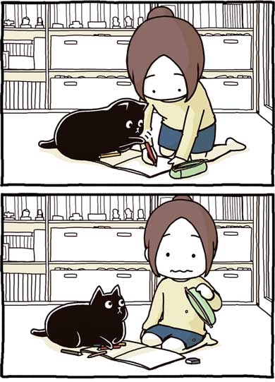 猫 漫画 仲裁 あるある ペン ノート 寝る 爪 たき りょうこ