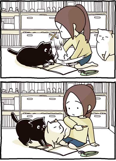 猫 漫画 仲裁 あるある ペン ノート 寝る 爪 たき りょうこ