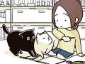 もめ事の仲裁に入る雰囲気の猫さん、そのまま寝る　セリフなしの猫あるある漫画が平和で癒される