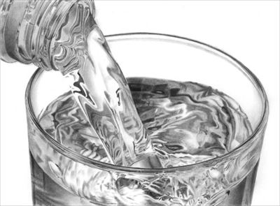 色鉛筆で描いたカブトムシ