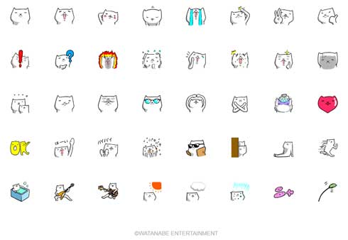 フテネコ LINE 絵文字 芦沢ムネト