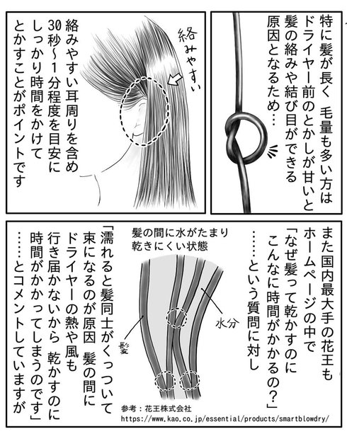 ドライヤーの乾かし方06
