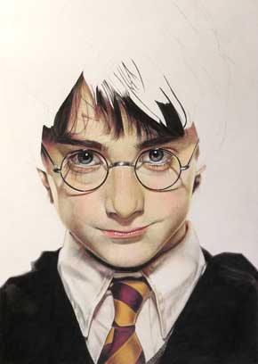 色鉛筆 ハリーポッター 慧人 リアル 絵
