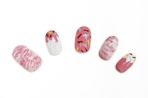 胡粉ネイルあめちゃんシリーズ