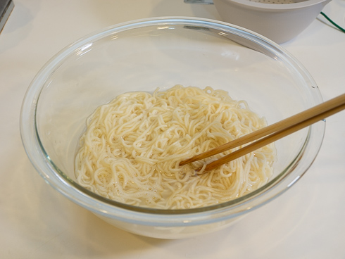 加熱後の麺の様子