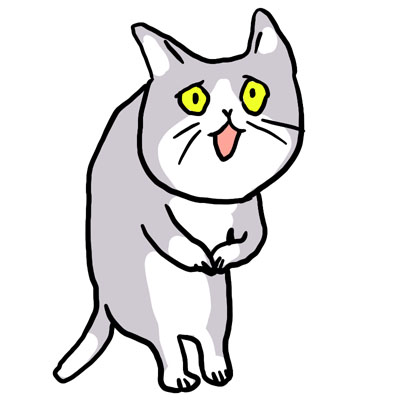 これからしかられるネコ