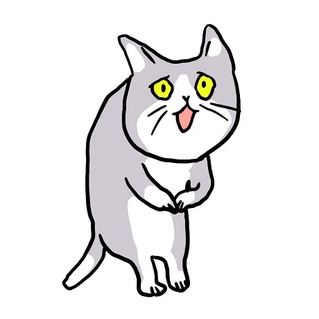 これからしかられるネコ