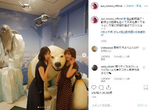佐々木希 大政絢 家族 北海道 秋田 出身 旭山動物園