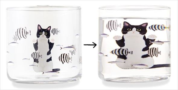 猫さん夢の水族館グラス