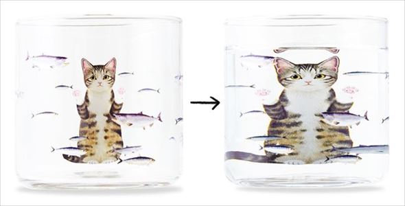 猫さん夢の水族館グラス